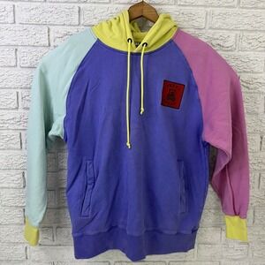 Teddy Fresh Men’s Size Large Pastel Color Block Long Sleeve Pullover Hoodie H3H3